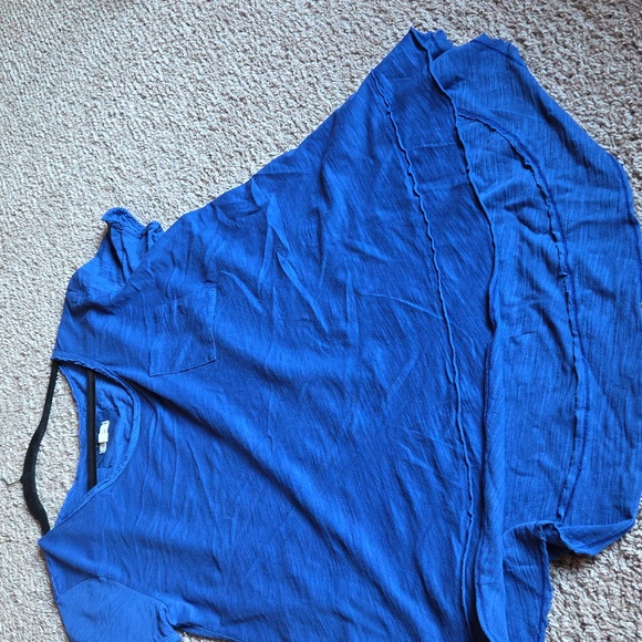 Women's Blue Short Sleeve Top - Picture 1 of 2